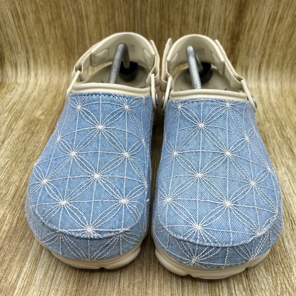 Levi's x Crocs Classic All-Terrain Clog 'Sashiko Bone Blue' Men's Size 10 Denim